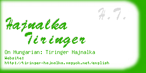 hajnalka tiringer business card